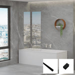 10mm Frameless Fixed Bath Screen V10-B-F - Black