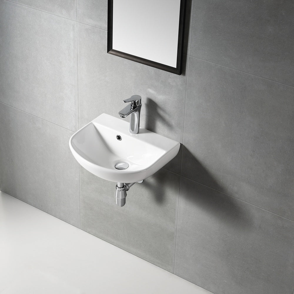WB3062W MINTY-II Wall Hung Basin with Brackets 430x360x180MM