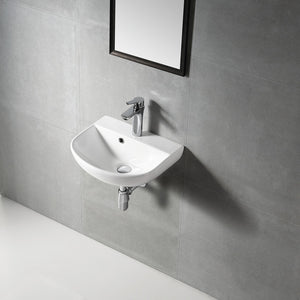 WB3062W MINTY-II Wall Hung Basin with Brackets 430x360x180MM
