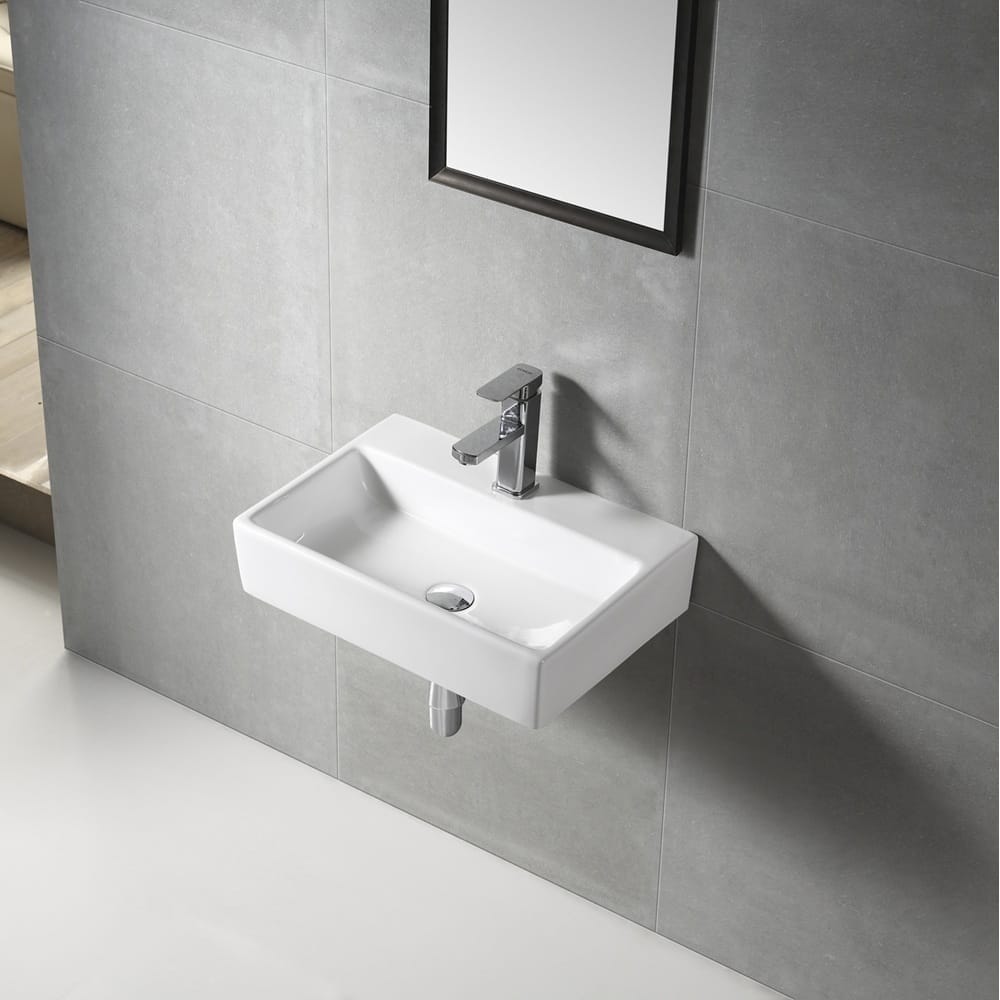 ZENMO Basins WB5136W ACQUA Wall Hung Basin with Brackets 510x360x120MM