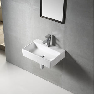 ZENMO Basins WB5136W ACQUA Wall Hung Basin with Brackets 510x360x120MM