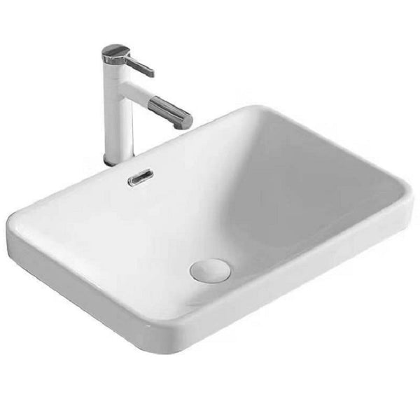 WB 5237A NERO Semi-Insert Rectangular Basin