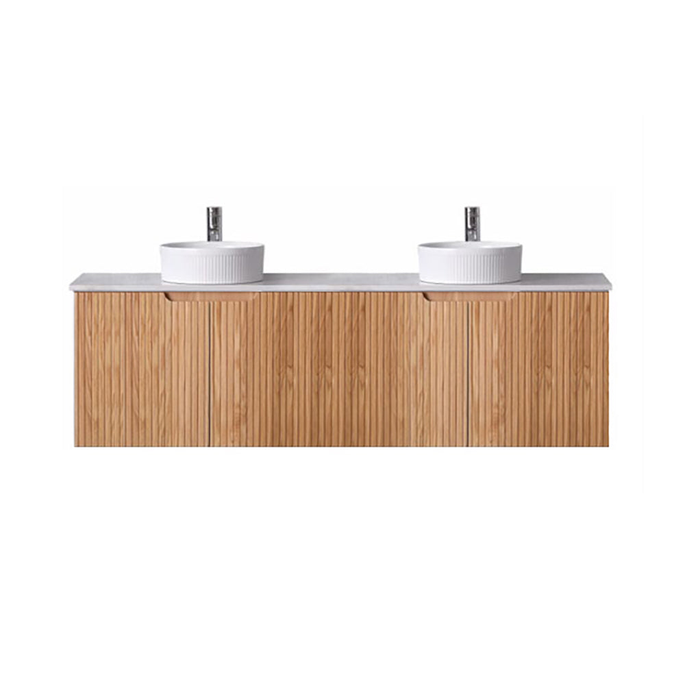 WH56-1500DA6 Duplex Collection (Wall Hung) 1500mm - Rosewood Double Bowls