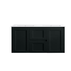 WH76-1200WBM Luna Collection Vanity 1200mm - Matt Black Single Bowl / Double Bowls