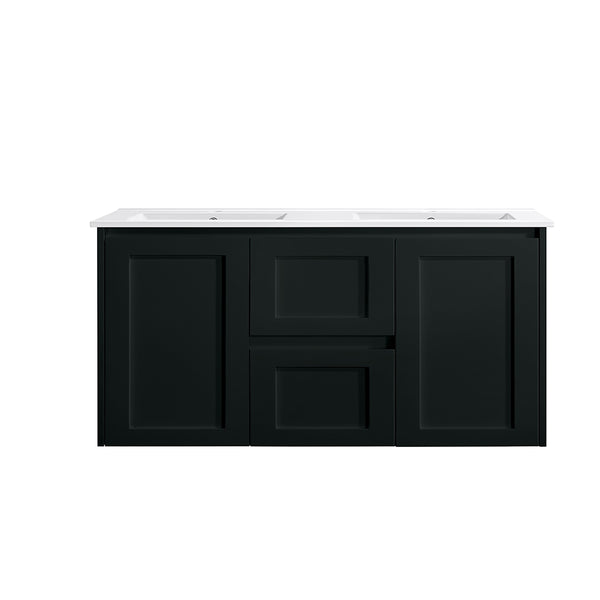 WH76-1200WBM Luna Collection Vanity 1200mm - Matt Black Single Bowl / Double Bowls