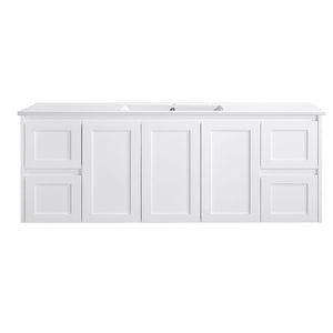 WH76-1500W Luna Collection Vanity 1500mm - Gloss White Single Bowl / Double Bowls