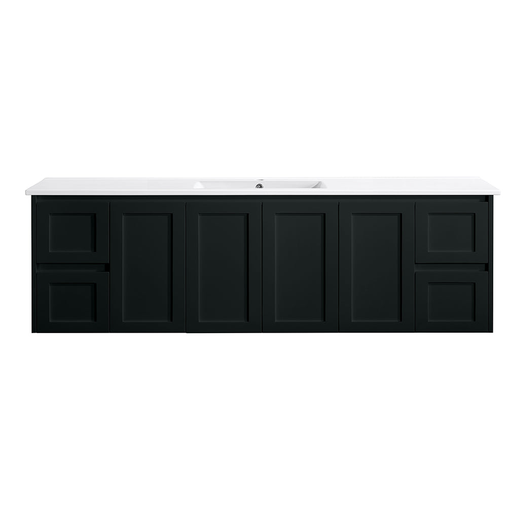 WH76-1800WBM Luna Collection Vanity 1800mm - Matt Black Double Bowls
