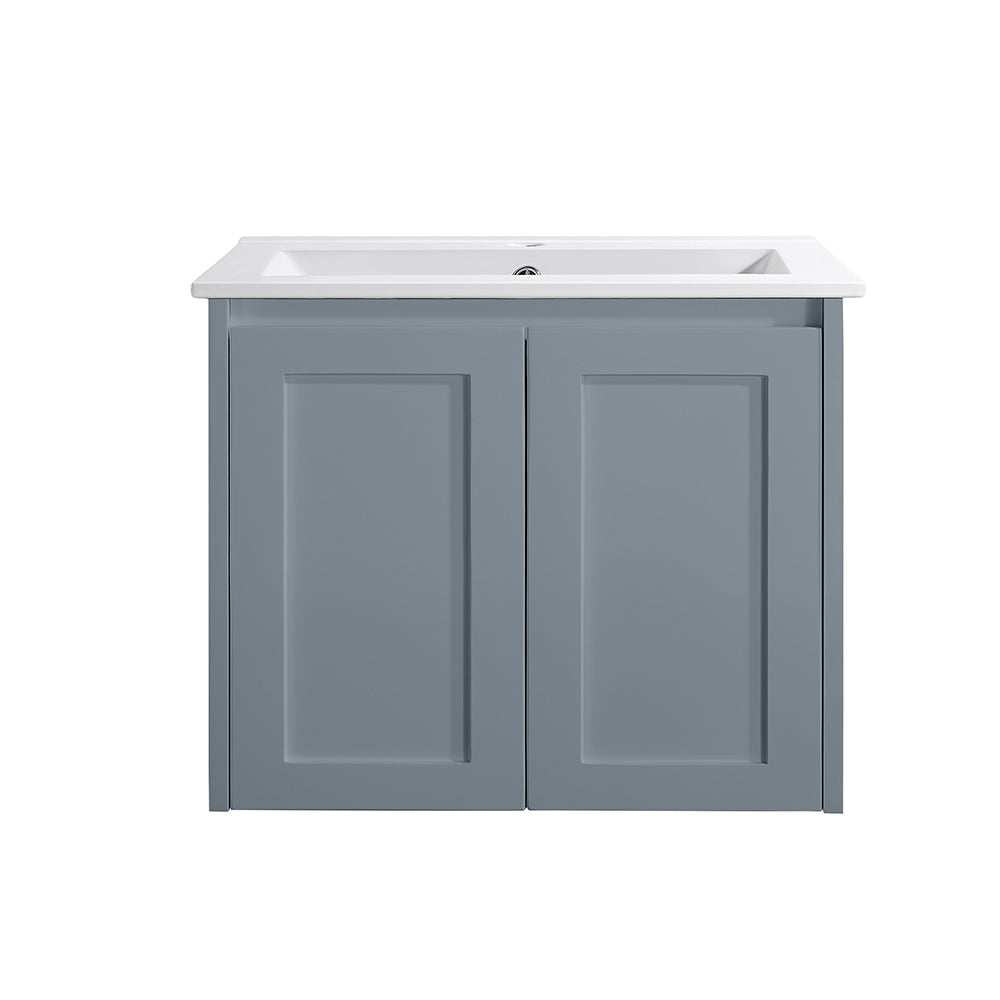 WH76-600WGM Luna Collection Vanity 600mm - Matt Grey Single Bowl