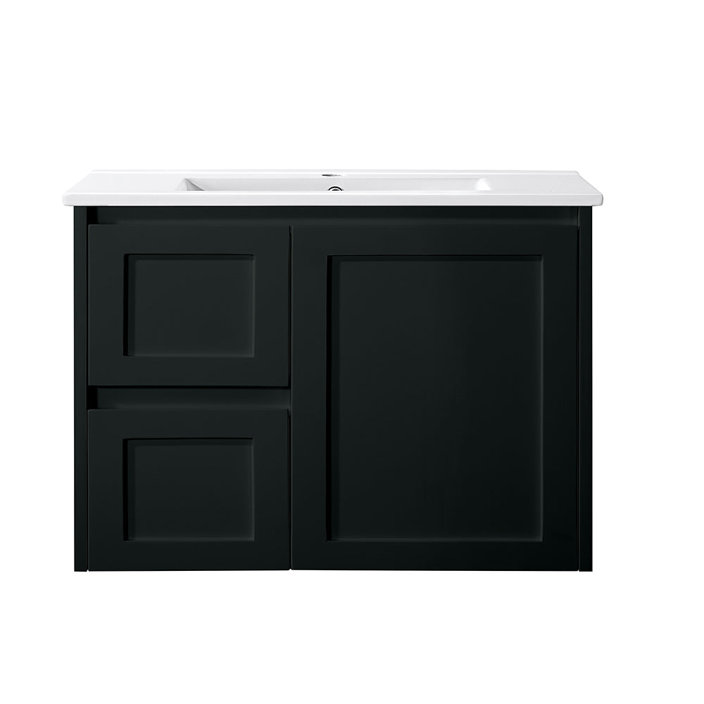 WH76-750WBM Luna Collection Vanity 750mm - Matt Black Single Bowl
