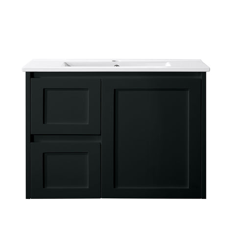 WH76-750WBM Luna Collection Vanity 750mm - Matt Black Single Bowl