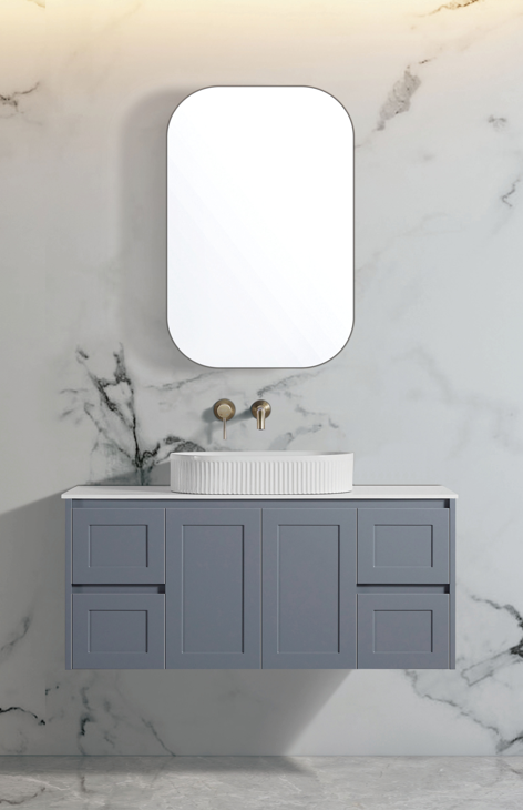 RSH-6090MB Eric Collection 600X900x155MM Matt Black SHAVING CABINET