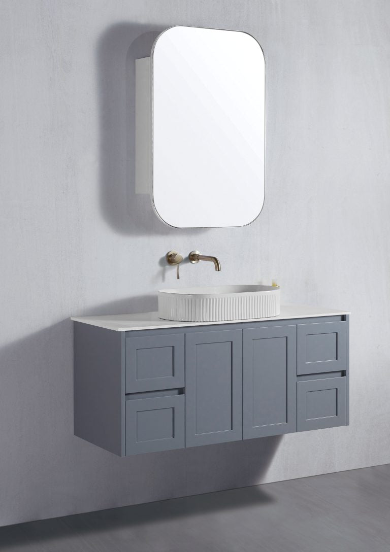 WH76-1200WGM Luna Collection Vanity 1200mm - Matt Grey Single Bowl / Double Bowls