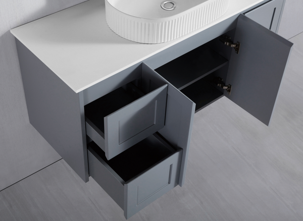 WH76-1200WGM Luna Collection Vanity 1200mm - Matt Grey Single Bowl / Double Bowls