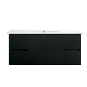 WH8027-1200WBM Willow Collection Vanity 1200mm - Matt Black Single Bowl / Double Bowls