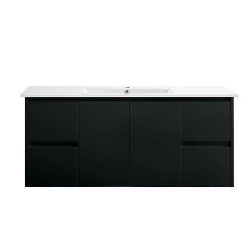 WH8027-1200WBM Willow Collection Vanity 1200mm - Matt Black Single Bowl / Double Bowls