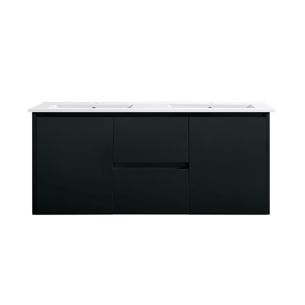 WH8027-1200WBM Willow Collection Vanity 1200mm - Matt Black Single Bowl / Double Bowls