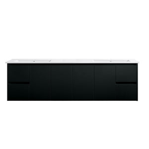 WH8027-1800DWBM Willow Collection Vanity 1800mm - Matt Black Double Bowls
