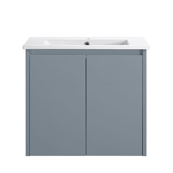 WH8027-600WGM Willow Collection Vanity 600mm - Matt Grey Single Bowl