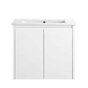 WH8027-600WM Willow Collection Vanity 600mm - Matt White Single Bowl
