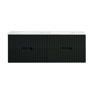 WH86-1500DWBM Elena Collection Vanity 1500mm - Matt Black Double Bowls