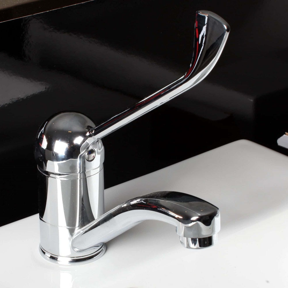 WT 150D MOBI Basin Mixer (Swivel) with Disabled Handle, 150mm Handle