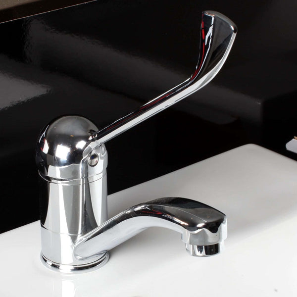 WT 150D MOBI Basin Mixer (Swivel) with Disabled Handle, 150mm Handle