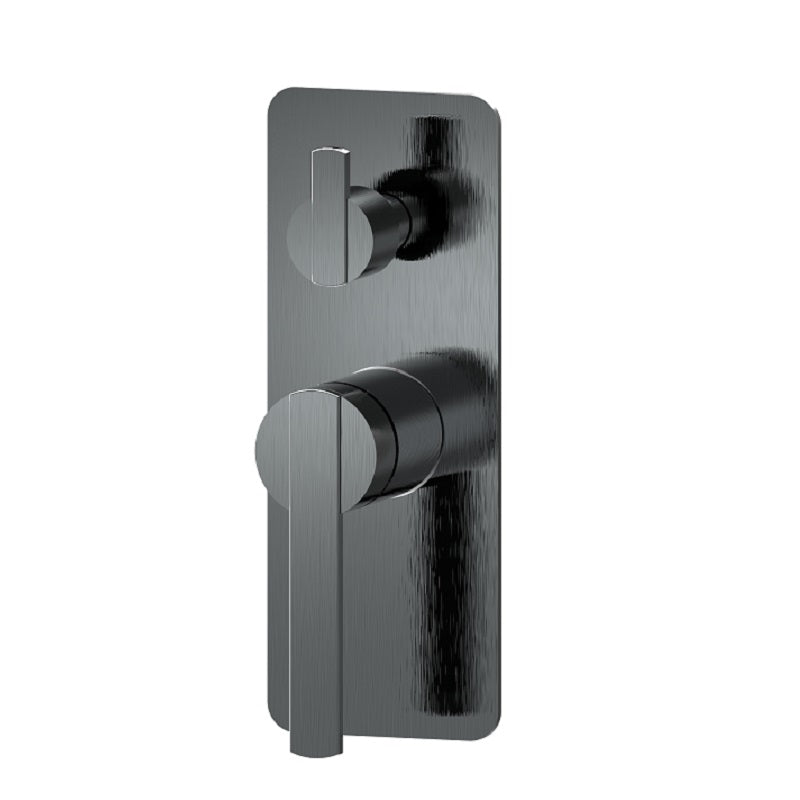 WT 2319GM MILAN Shower Mixer with Diverter Gun Metal Finish