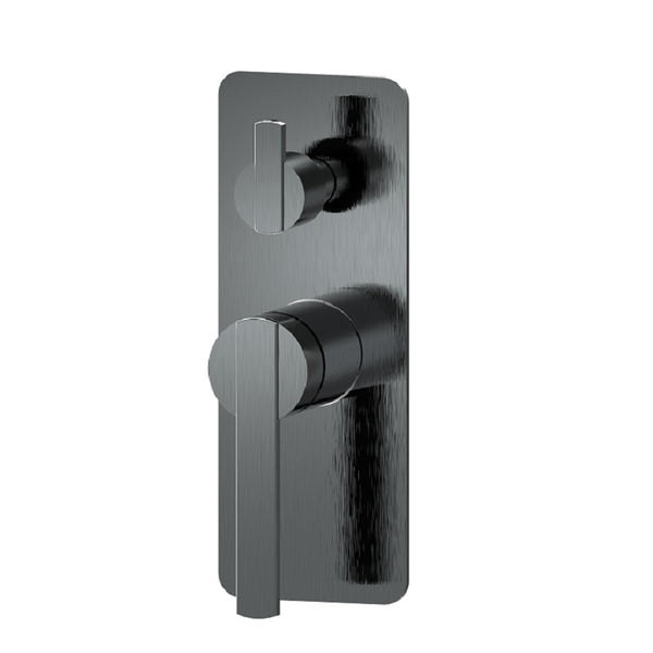 WT 2319GM MILAN Shower Mixer with Diverter Gun Metal Finish