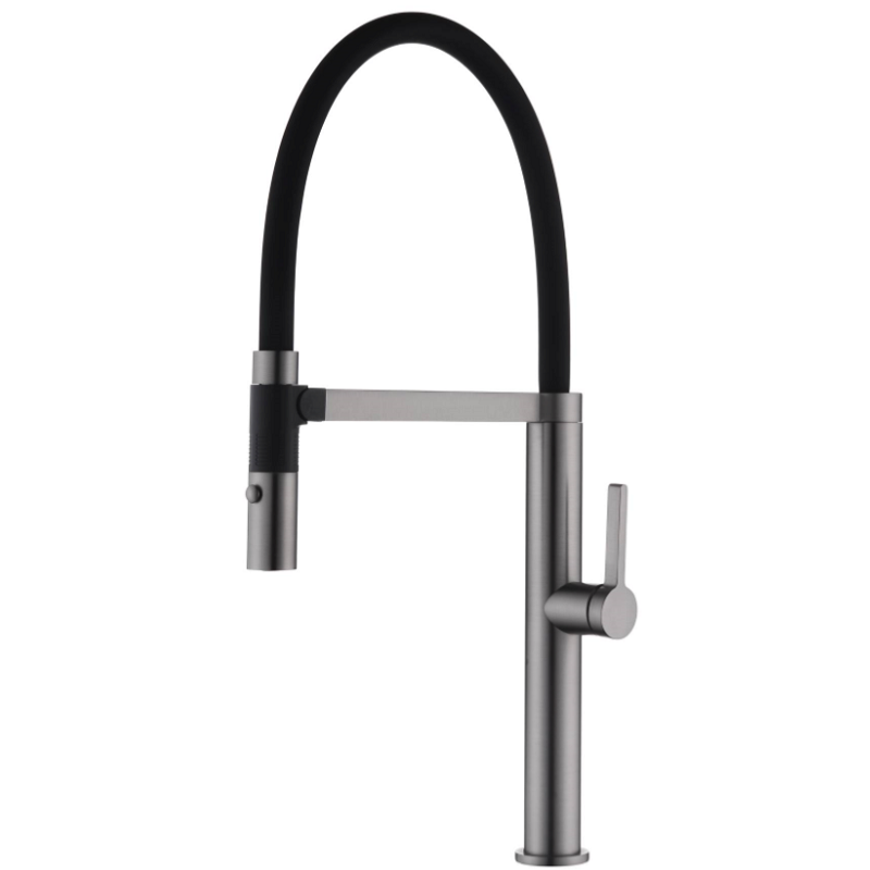 WT 6205GM NIXON Sink Mixer w/Black Hose Gun Metal finish