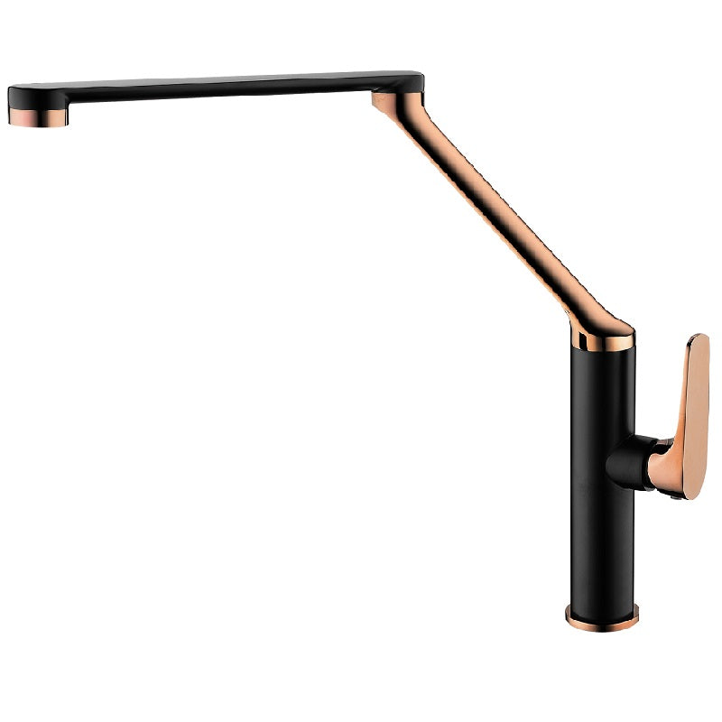 WT 6216BG EXON 7 Sink mixer in RoseGold/Black