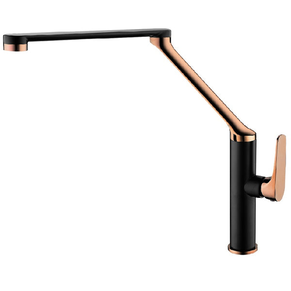 WT 6216BG EXON 7 Sink mixer in RoseGold/Black