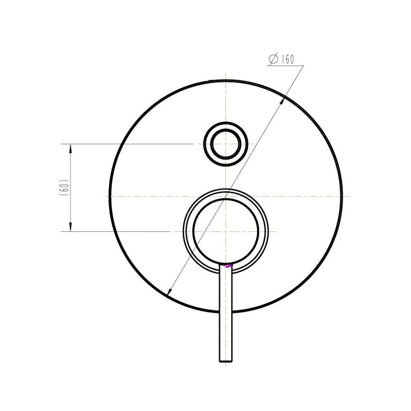 WT 010DGM JESS Shower Mixer with Diverter in Gun Metal