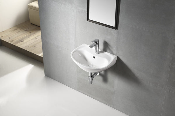 ZENMO Basins Wb 5035W MOBI Wall Hung Basin with Brackets 505x355x185MM