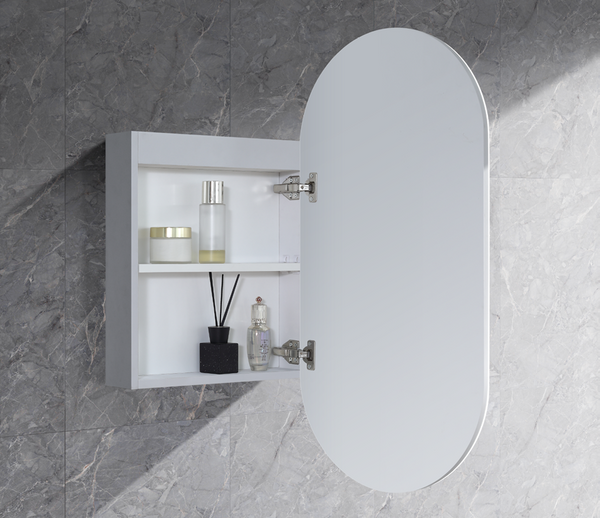 LED OSH-4590MW LED Krystal Collection 450*900*115MM  Matt White SHAVING CABINET