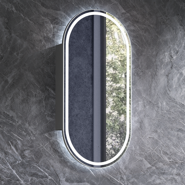 LED OSH-4590A8 LED Krystal Collection 450*900*115MM Natural Timber SHAVING CABINET