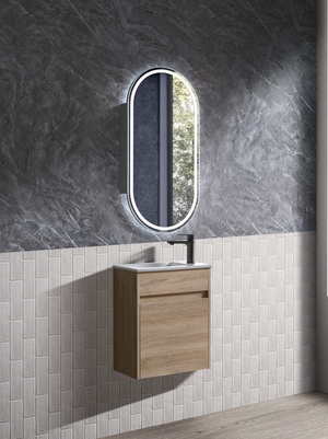 WH7-450A8 Blair Wall Hung Vanity Natural Timber 450mm