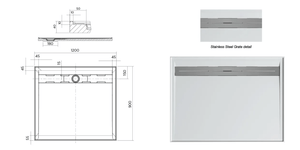 Oceano Showers Stonelite™ Urban MKII 2UR1290R 1200x900MM Rear Outlet