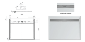 Oceano Showers Stonelite™ Urban MKII 2UR1500R 1500x900MM Rear Outlet