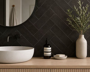 STI Tile Casablanca Black Gloss Subway Tile 58X242mm