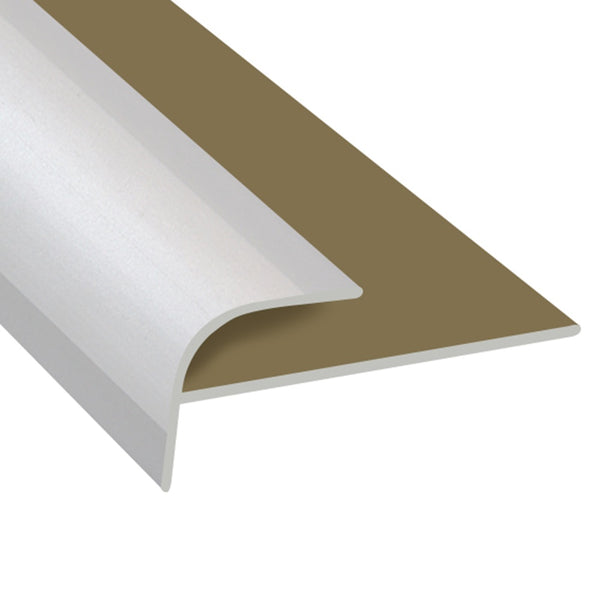 Timber Flooring Metal Junior Stair Trim - WHITE NON GLOSS