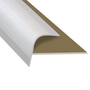 Timber Flooring Metal Senior Stair Trim - WHITE NON GLOSS