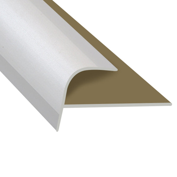 Timber Flooring Metal Senior Stair Trim - WHITE NON GLOSS