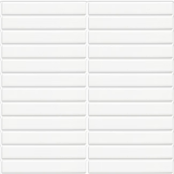 KIT003 KITKAT WHITE GLOSS MOSAIC 22.5X146.5