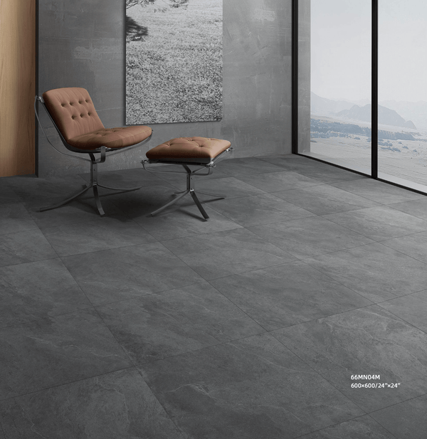 VT Tile Wins Coal Matt P4 Stone Look Tile 600X600mm