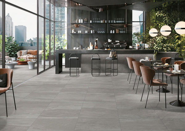 XIN0026 SANDSTONE BLACK MATT 600X600X10MM 660R766