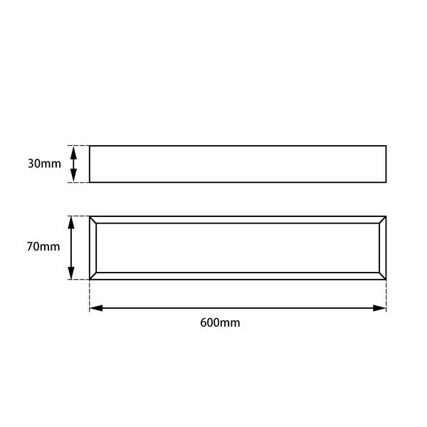 TSI Bathroom Accessories IVANO Series Chrome Single Towel Rail 600mm CH6401.TR