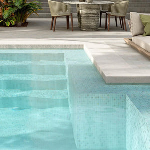 THEO DI Tile Alttoglass Iris Mix Arctic 7800 Grip Pool Mosaic Tile 316x396mm