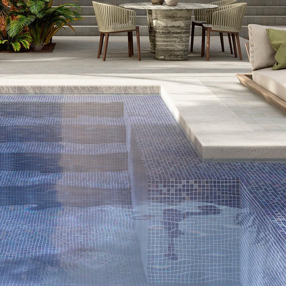 Alttoglass Iris Mix Dark 7802 Grip Pool Mosaic Tile 316x396mm