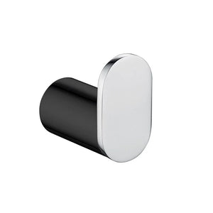 OXCH6507.TR RUSHY BLACK & CHROME ROUND ROBE HOOK