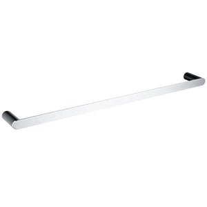AR51-8.03 Esperia Matte Black & Chrome Single Towel Rail 800mm